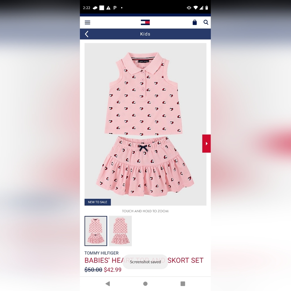 Baby girls Tommy Hilfiger Polo and Skirt